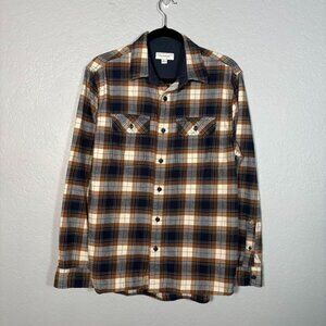 FREE ASSEMBLY Men Size M Flannel Shirt Plaid Cotton Long Sleeve Fall